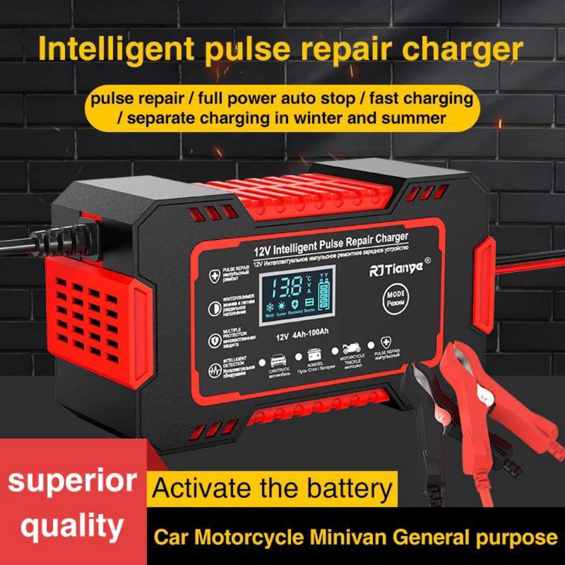 Carregador de bateria automotivo profissional de 12 V com função de dessulfatação da Vapto